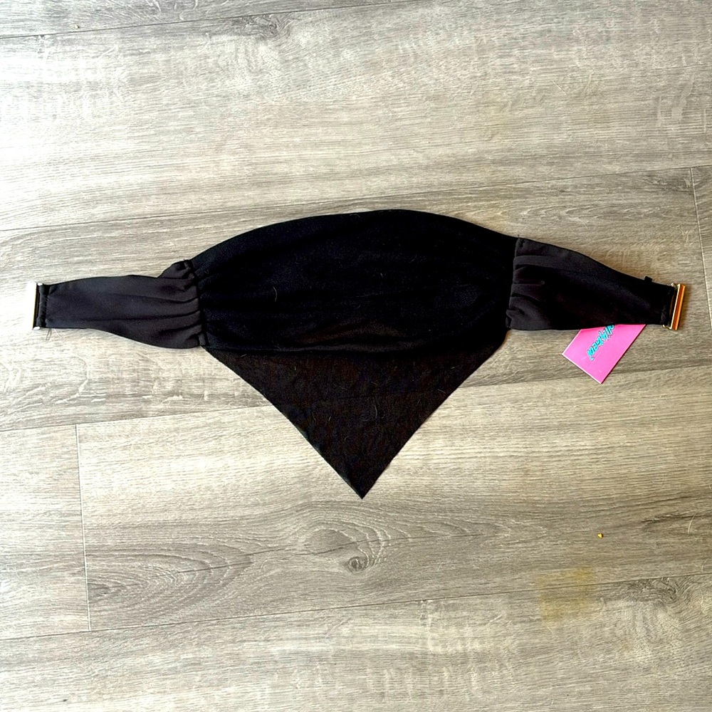 Edited sheer tube top in black size xs